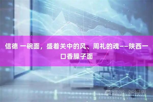 信德 一碗面，盛着关中的风、周礼的魂——陕西一口香臊子面