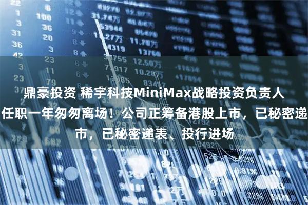 鼎豪投资 稀宇科技MiniMax战略投资负责人魏瀚曈离职，任职一年匆匆离场！公司正筹备港股上市，已秘密递表、投行进场